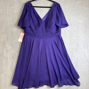 JJ's House dress Womens 18 Brides Maid Purple Special Occasion Mother Of Bride